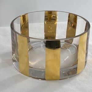 Marc Blackwell New York Decorative gold trim and glass bowl